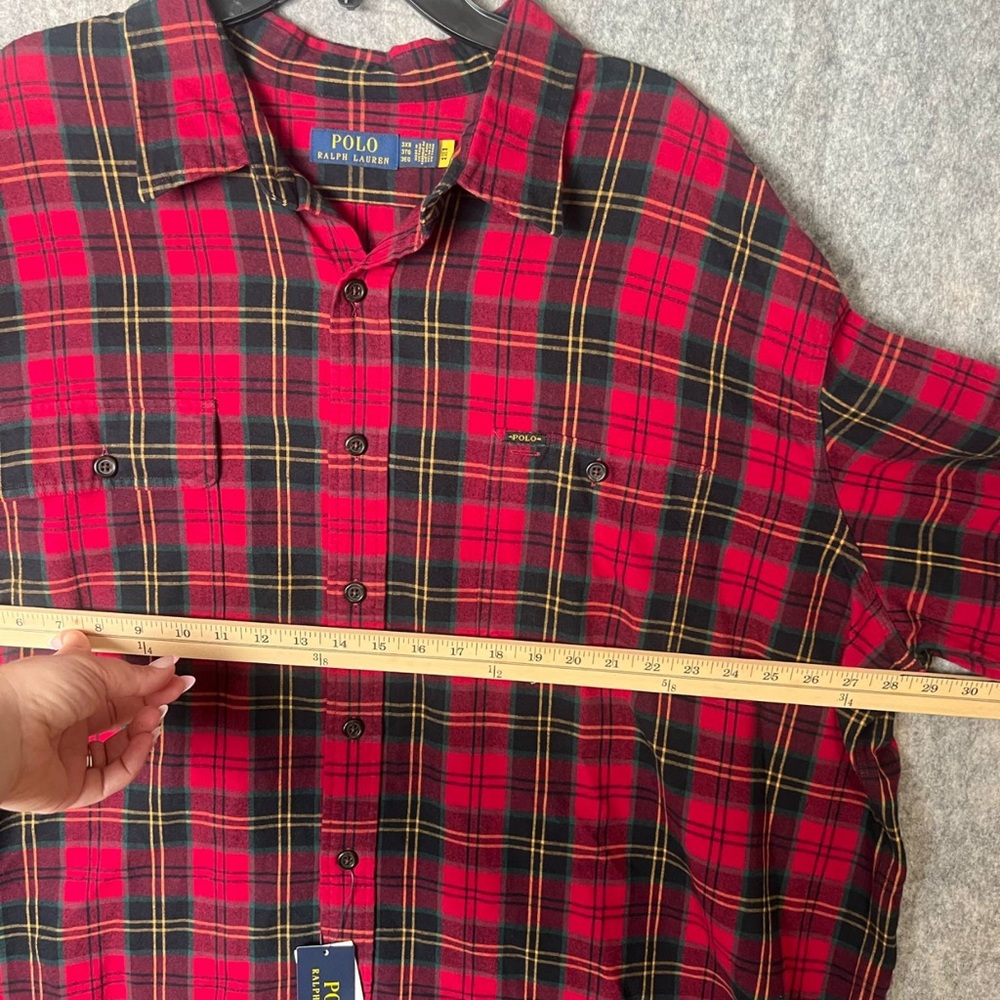 Polo Ralph Lauren Men Size 3XB Plaid Long Sleeve NWT tartan-check shirt - Picture 6 of 6
